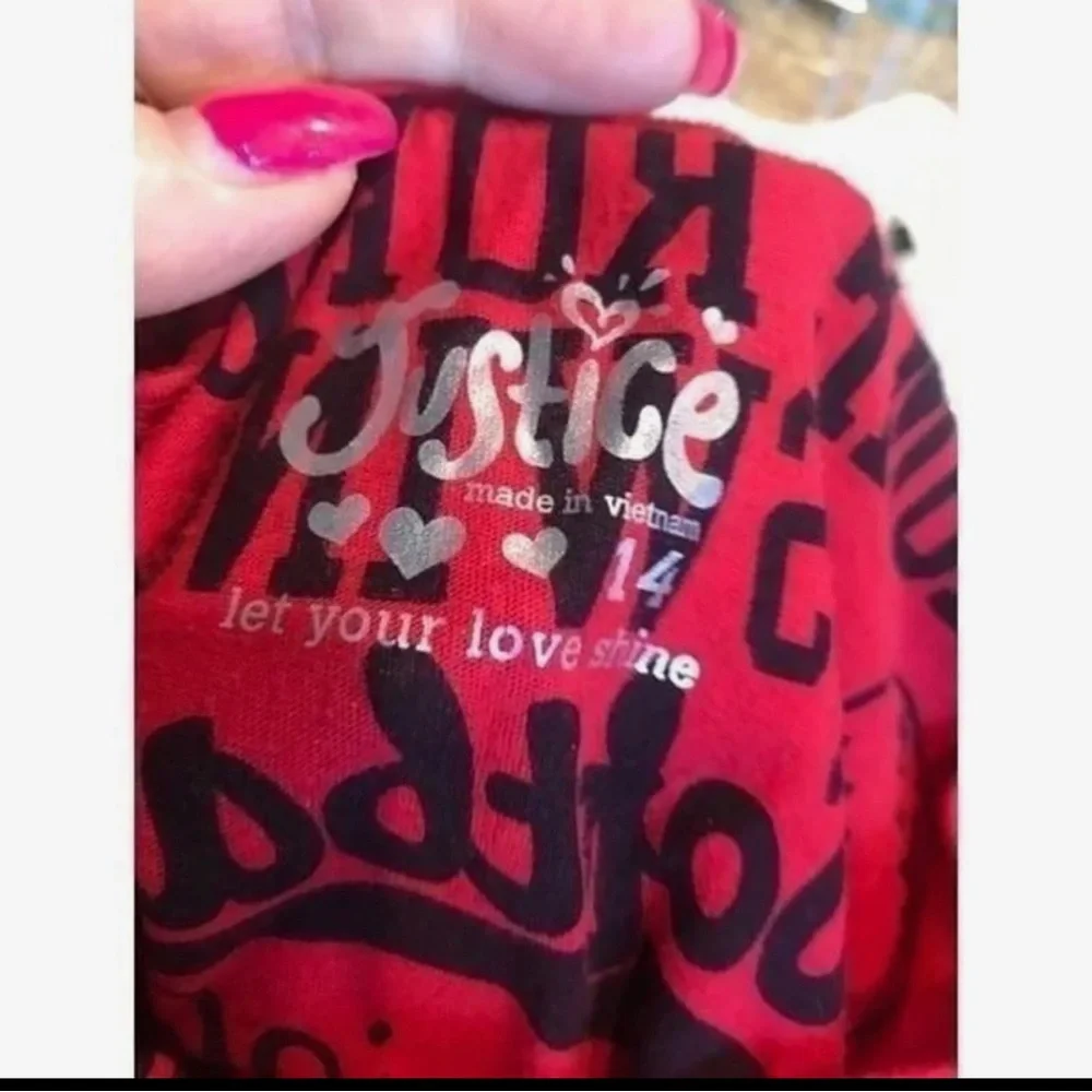 Justice vibrant red
